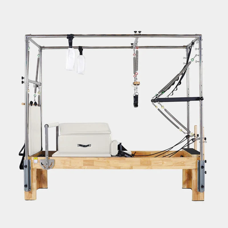 Professional Oak Wood Pilates Cadillac Reformer with Full Accessory Set