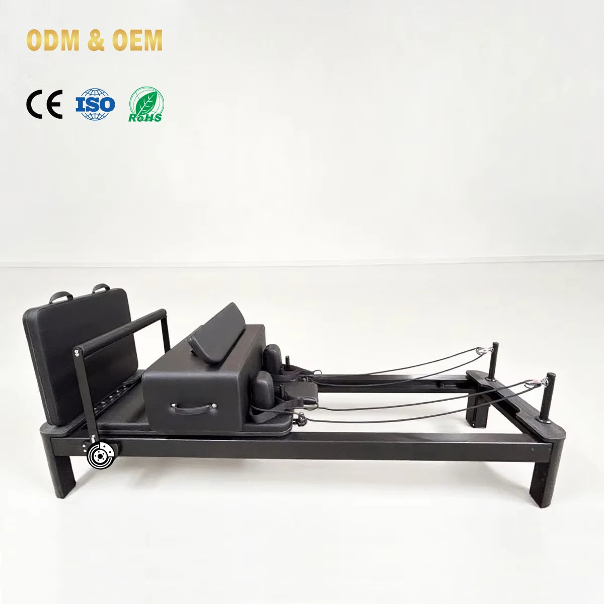 AB04 Aluminum Pilates Reformer Adjustable Black