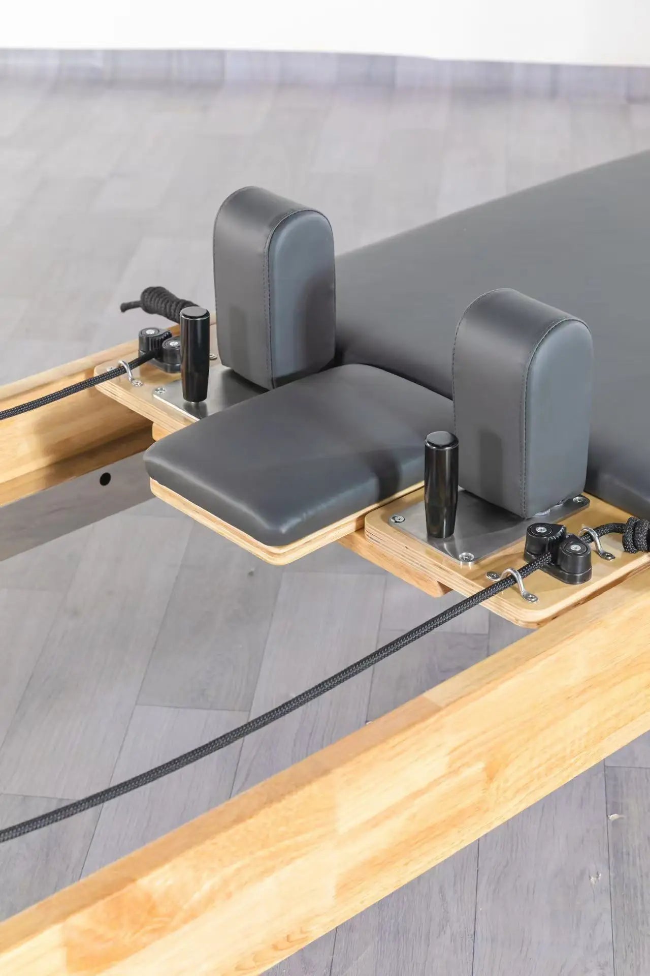 Beech Wood Pilates Reformer with Half Trapeze Gray