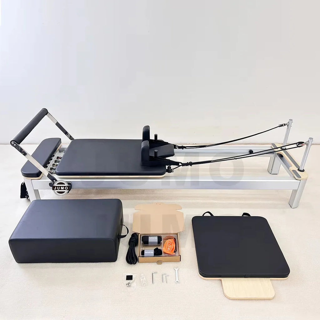 Professional Grade Aluminum Pilates Reformer Machine Silver 2540mm