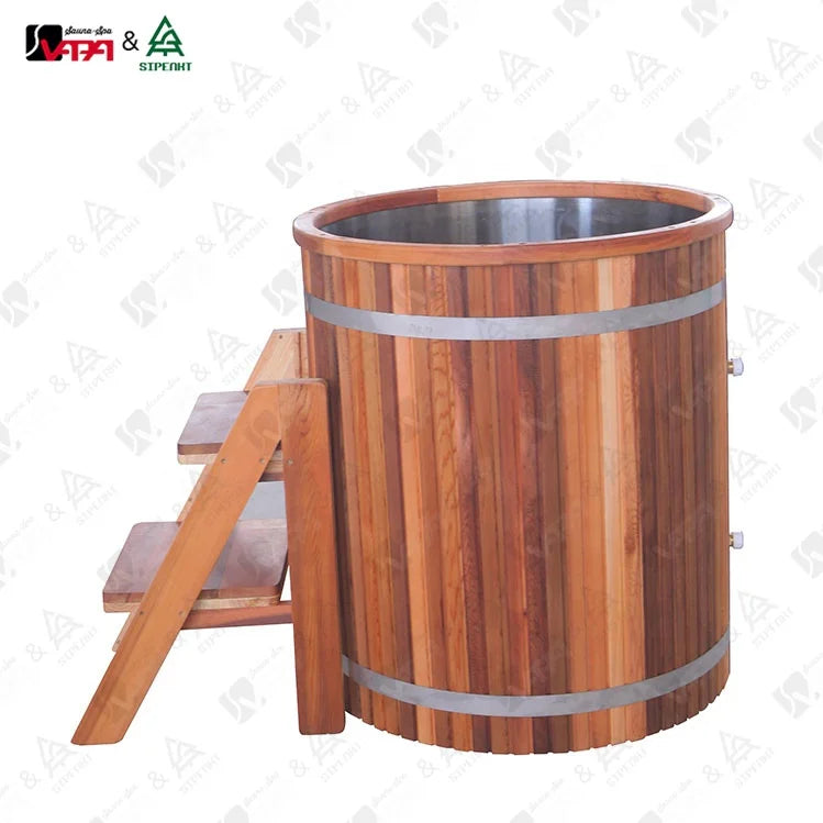 Cedar Barrel Cold Plunge Tub Handcrafted Alfresco Outdoor Living Australia