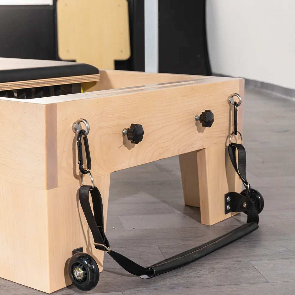 MW01 Maple Wood Pilates Reformer Black Professional Frame