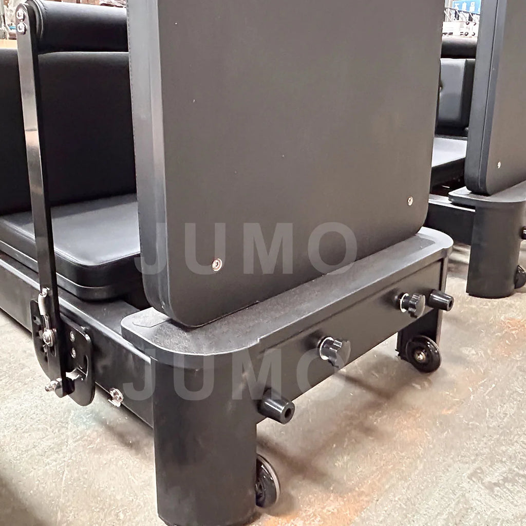 JUMO Foldable Aluminum Pilates Reformer Studio Grade Black