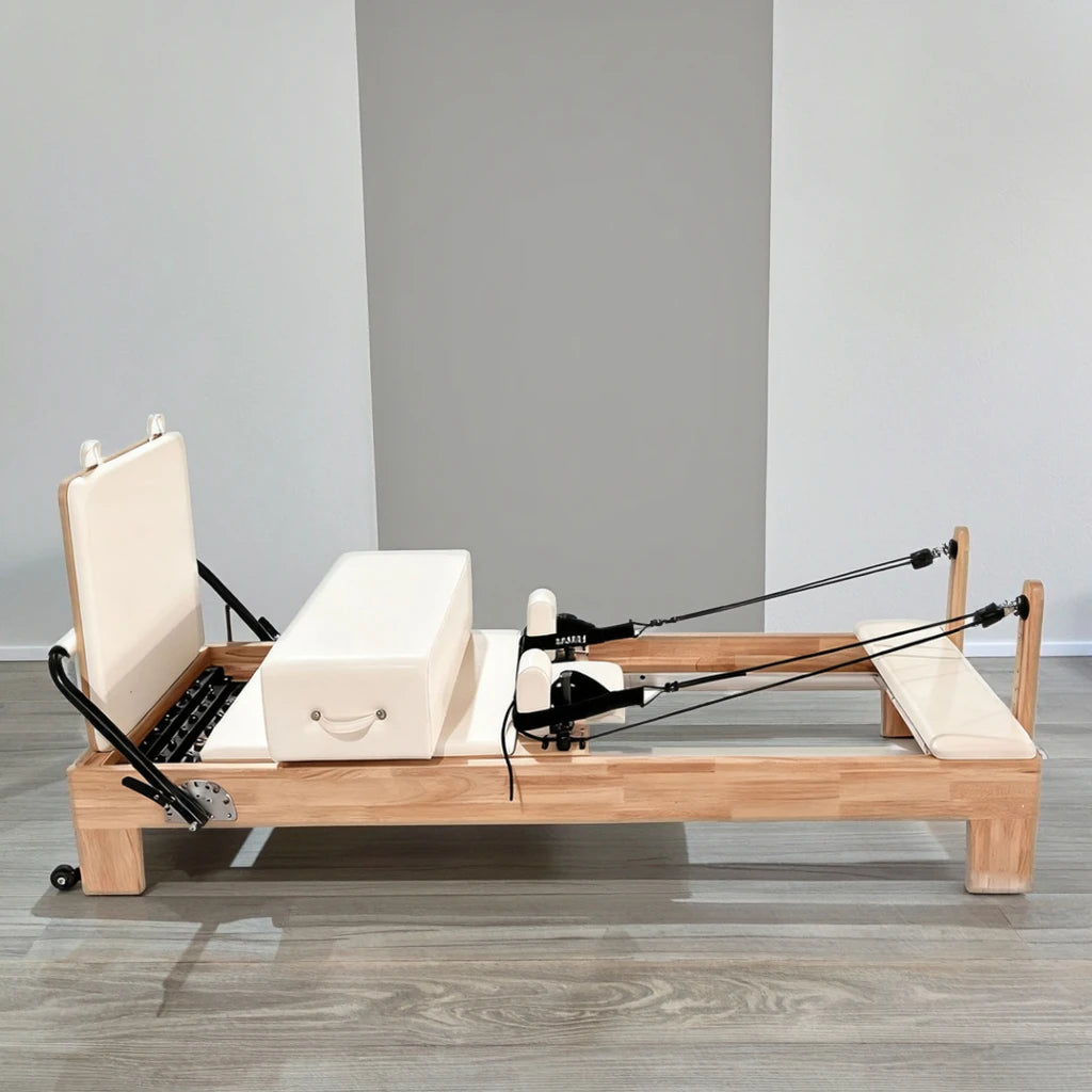 Studio-Grade Oak Wood Pilates Reformer 2400mm