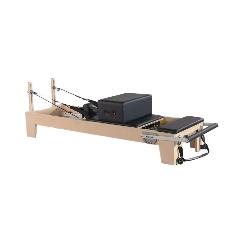 Maple Wood Pilates Reformer Studio-Grade 99in Black