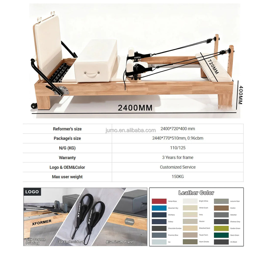 Oak Wood Pilates Reformer Commercial Studio Equipment