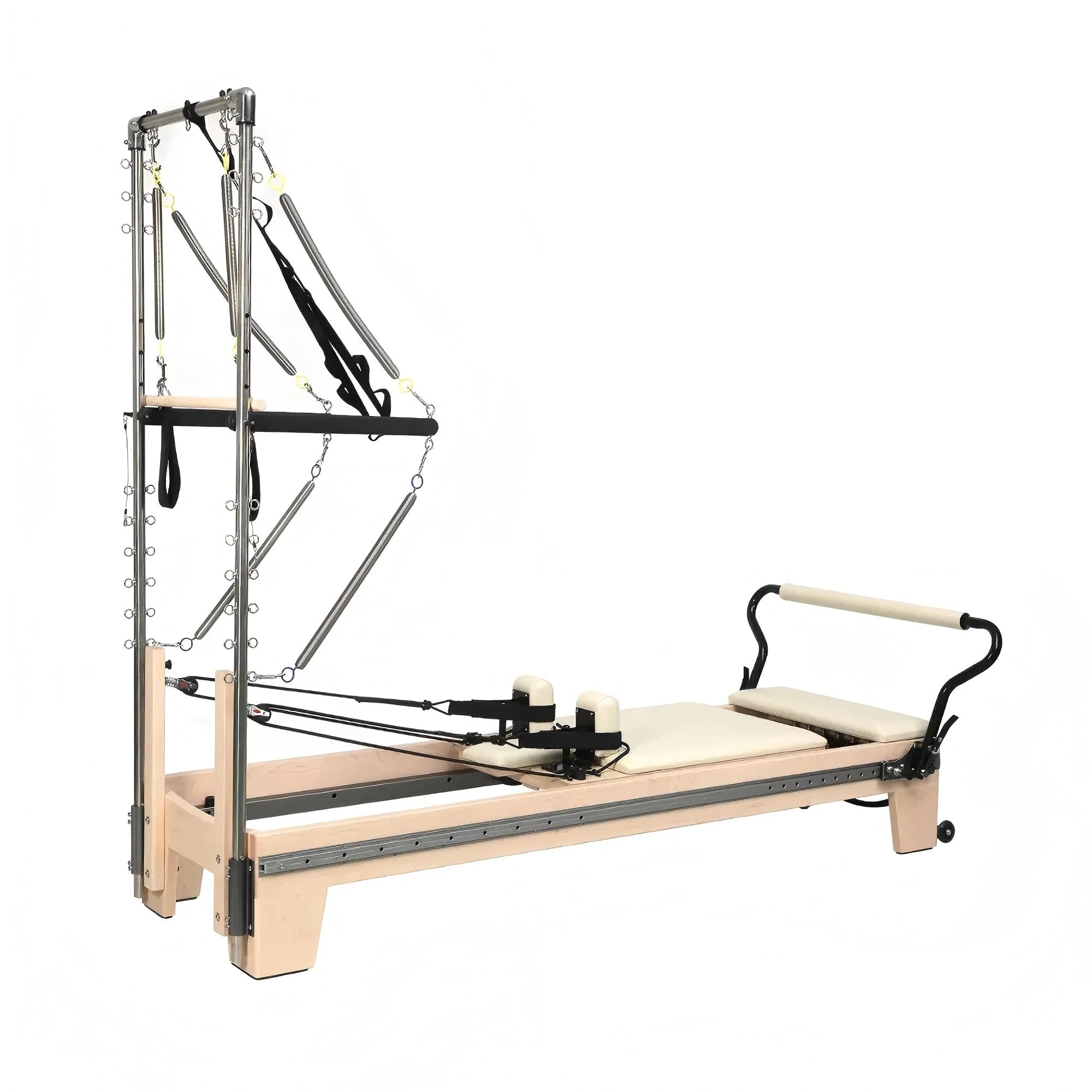 Infinity Footbar Pilates Reformer Tower Maple Wood 233cm