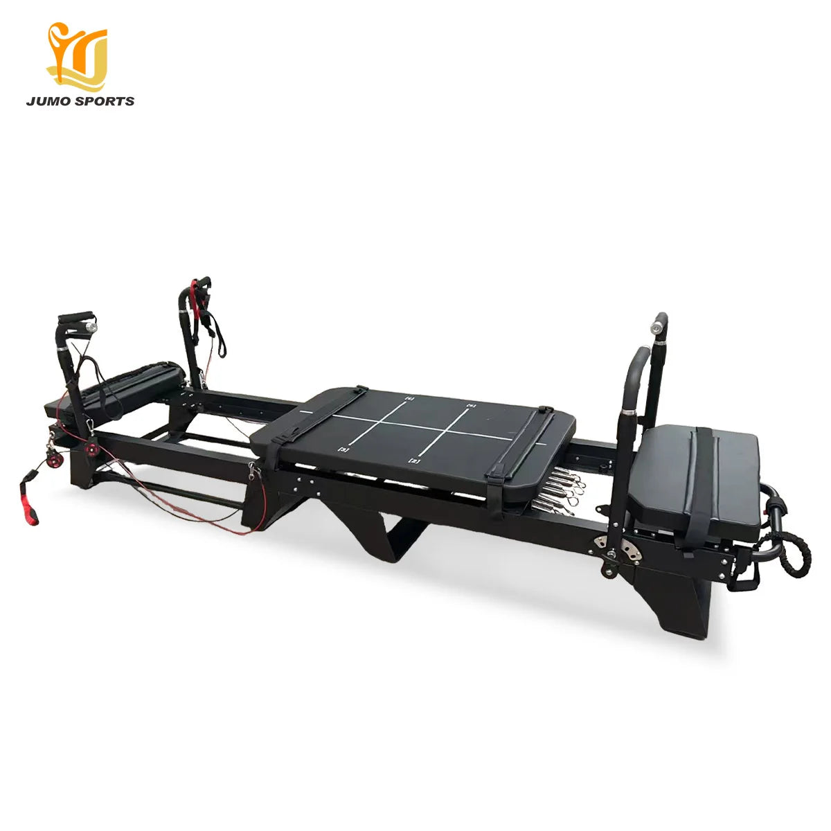 Aluminum Pilates Reformer Commercial Grade 3170mm Black