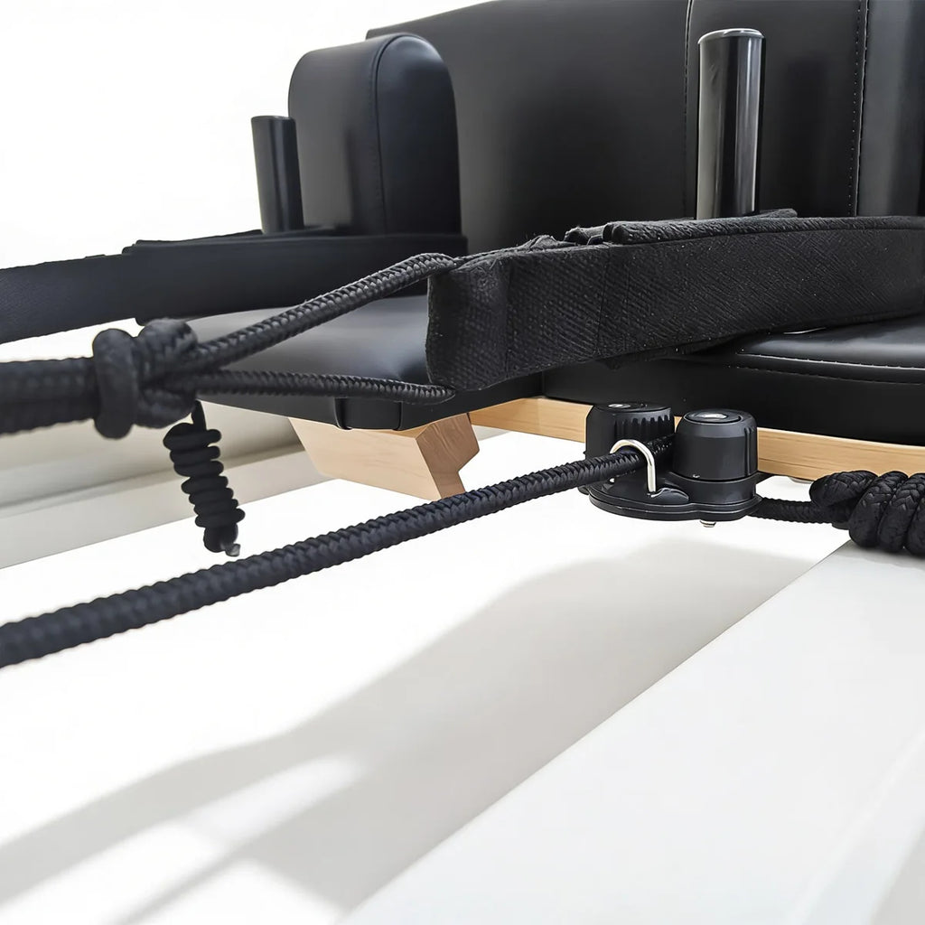 Commercial Aluminum Pilates Reformer 2540mm Studio Grade White