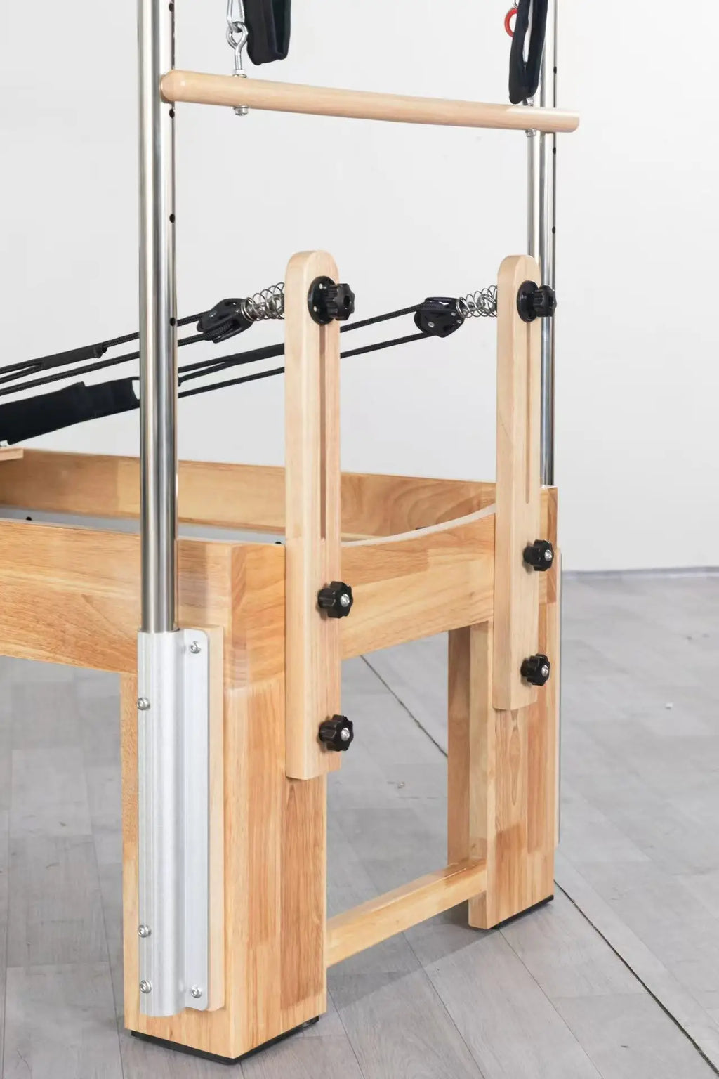 Oak Wood Full Trapeze Pilates Reformer Cadillac Gray 2480mm