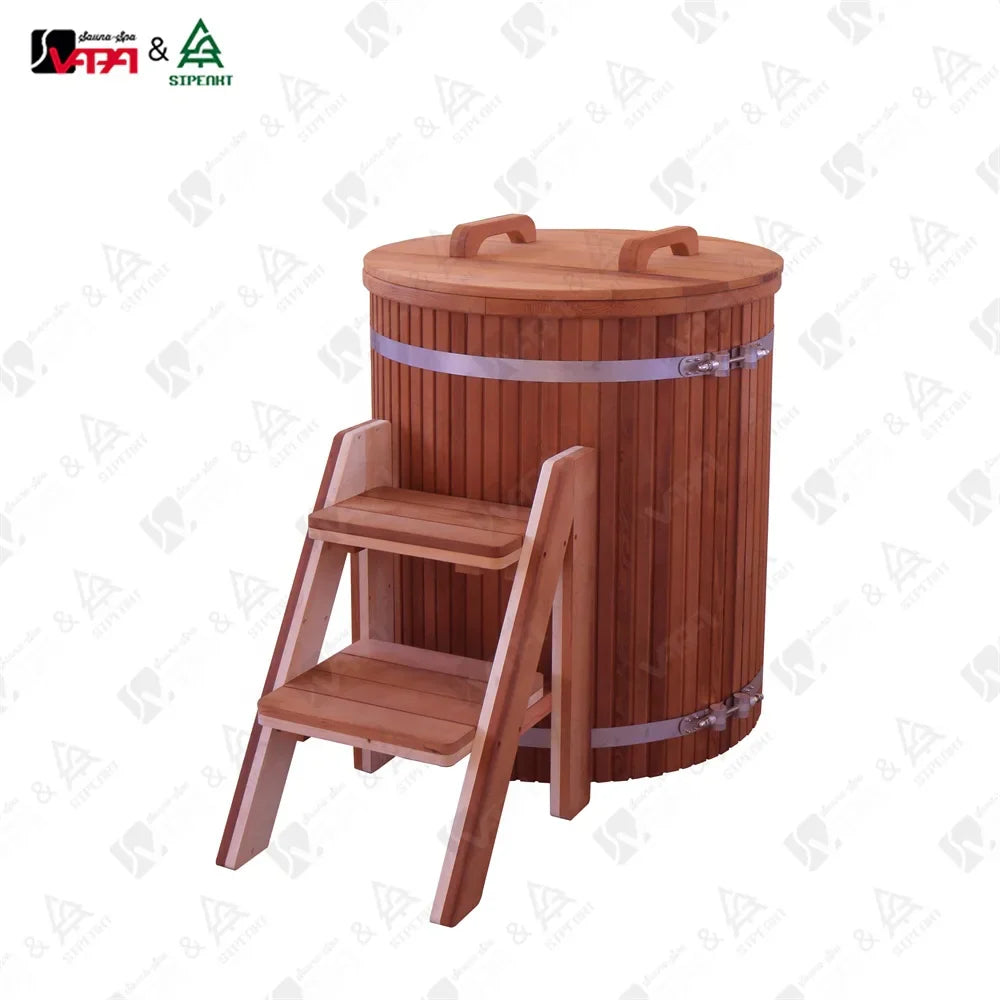 Custom Outdoor Furniture Red Cedar Cold Plunge Tub Alfresco Outdoor Living Australia
