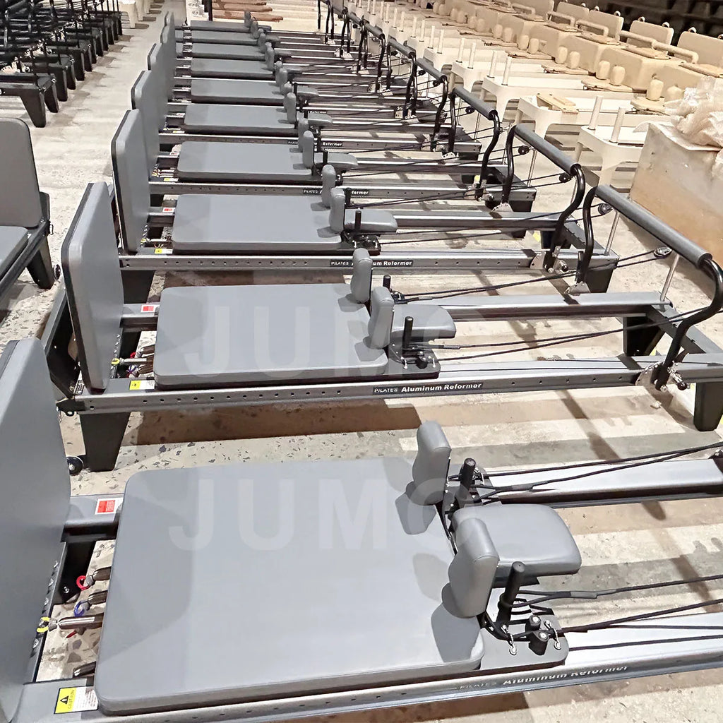 Commercial Grade Aluminum Pilates Reformer Machine 2400mm Gray