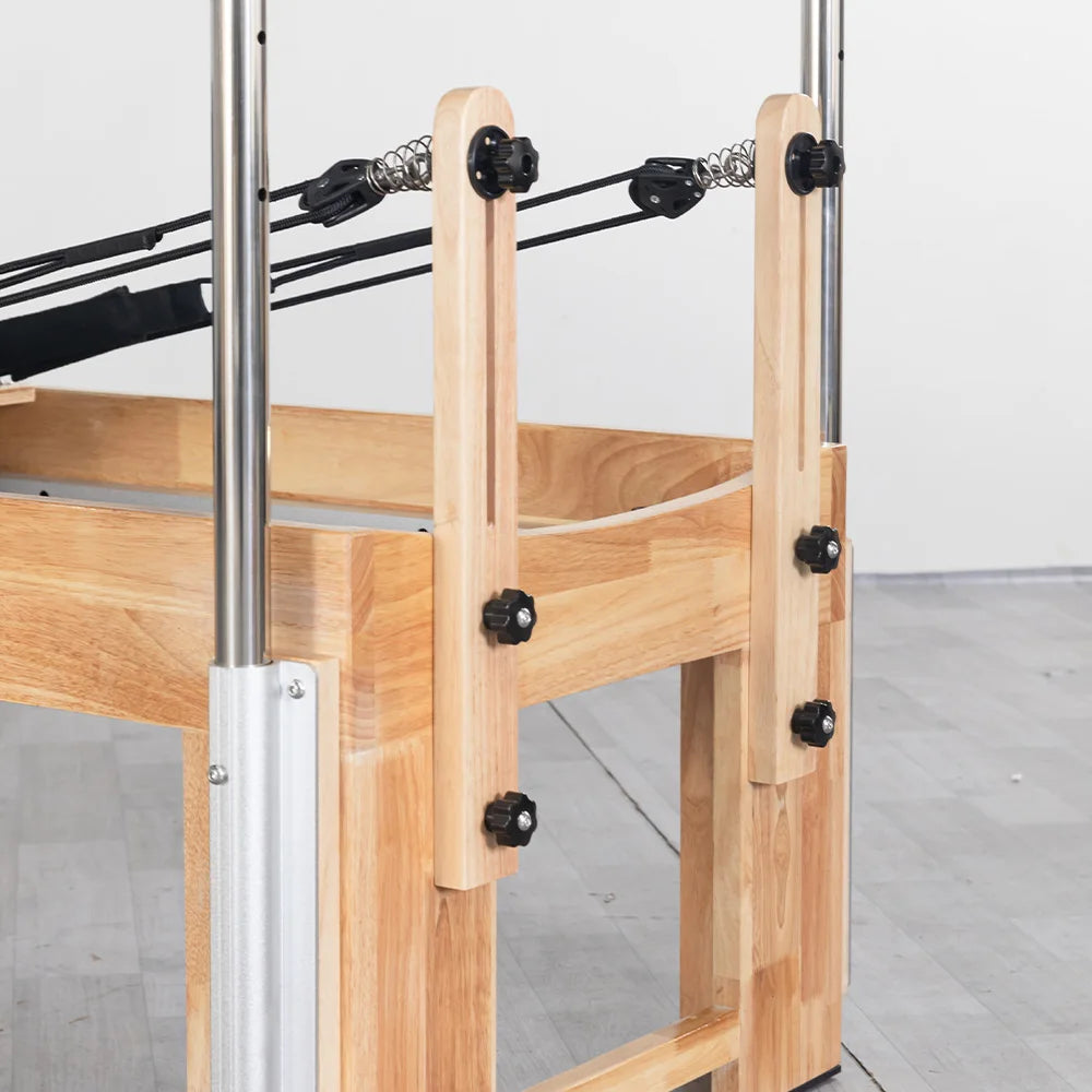Oak Wood Pilates Reformer Cadillac Combo Studio Grade 244cm