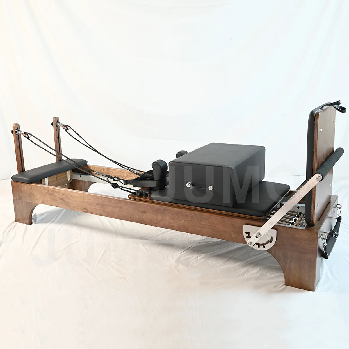 Walnut Pilates Reformer Commercial Grade Wood Core Bed 2390mm
