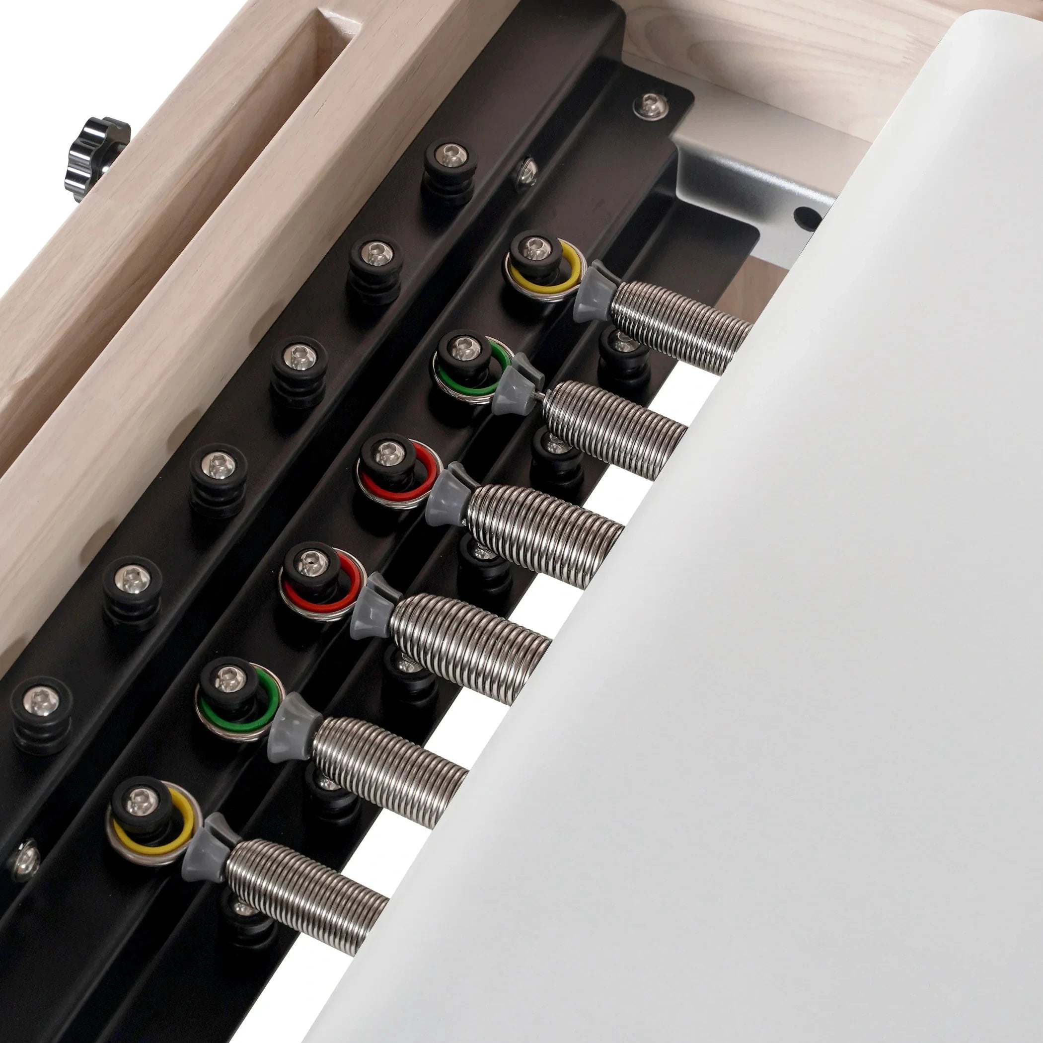 Oak Wood Pilates Reformer Tower with Professional Studio Carriage