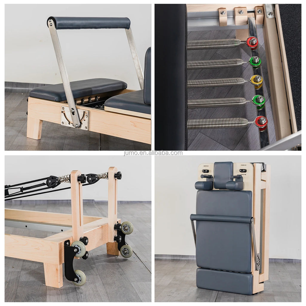 JUMO Foldable Maple Wood Pilates Reformer Studio Equipment