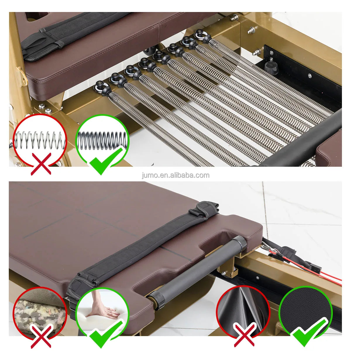 Professional Aluminium Pilates Reformer With Smooth Precision Glide System