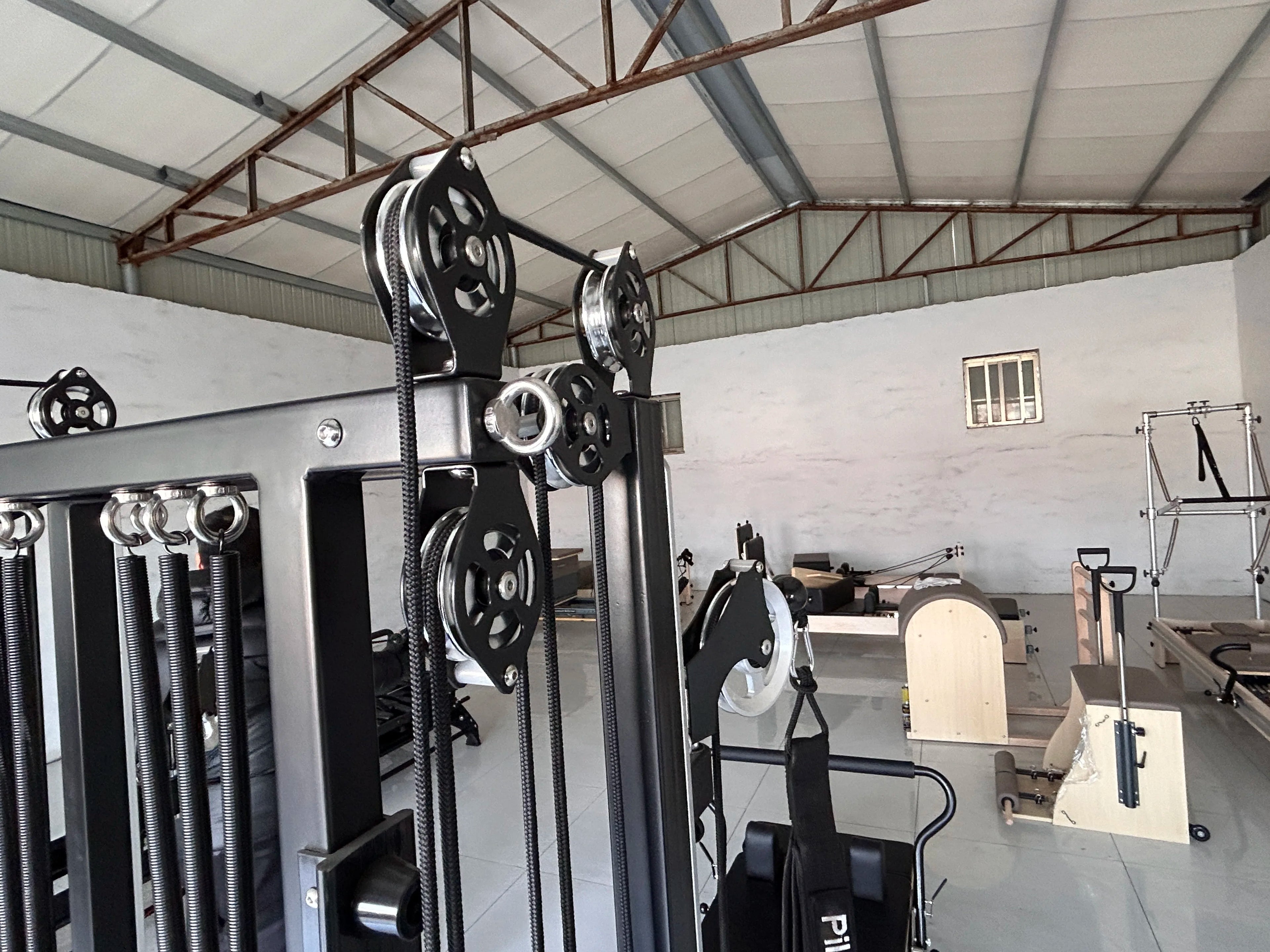 Commercial Pilates Reformer with Half Trapeze Tower