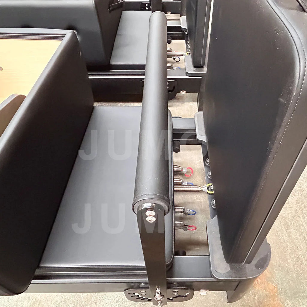 JUMO Foldable Aluminum Pilates Reformer Studio Grade Black
