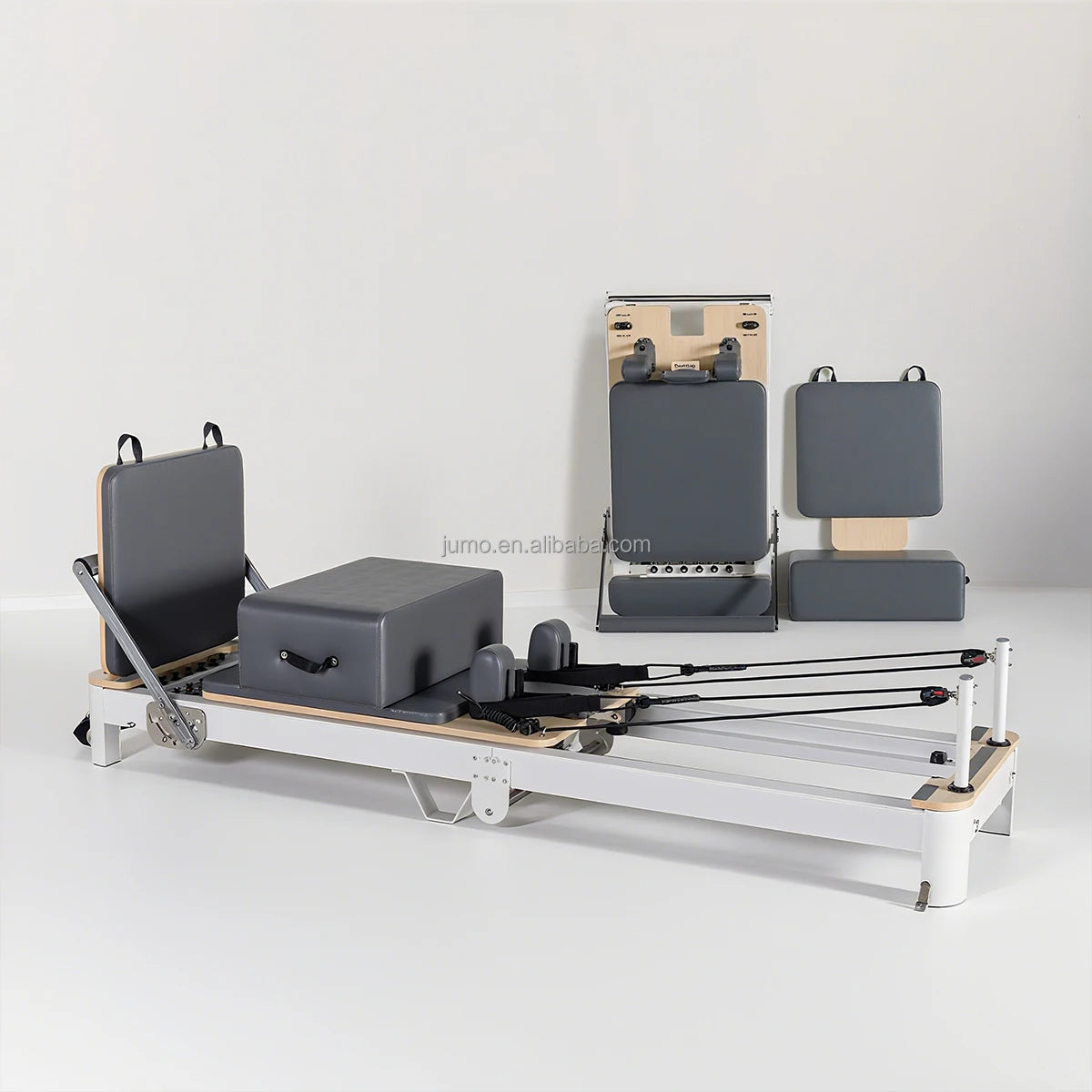 JUMO FA01 Foldable Aluminum Pilates Reformer Gray 237cm