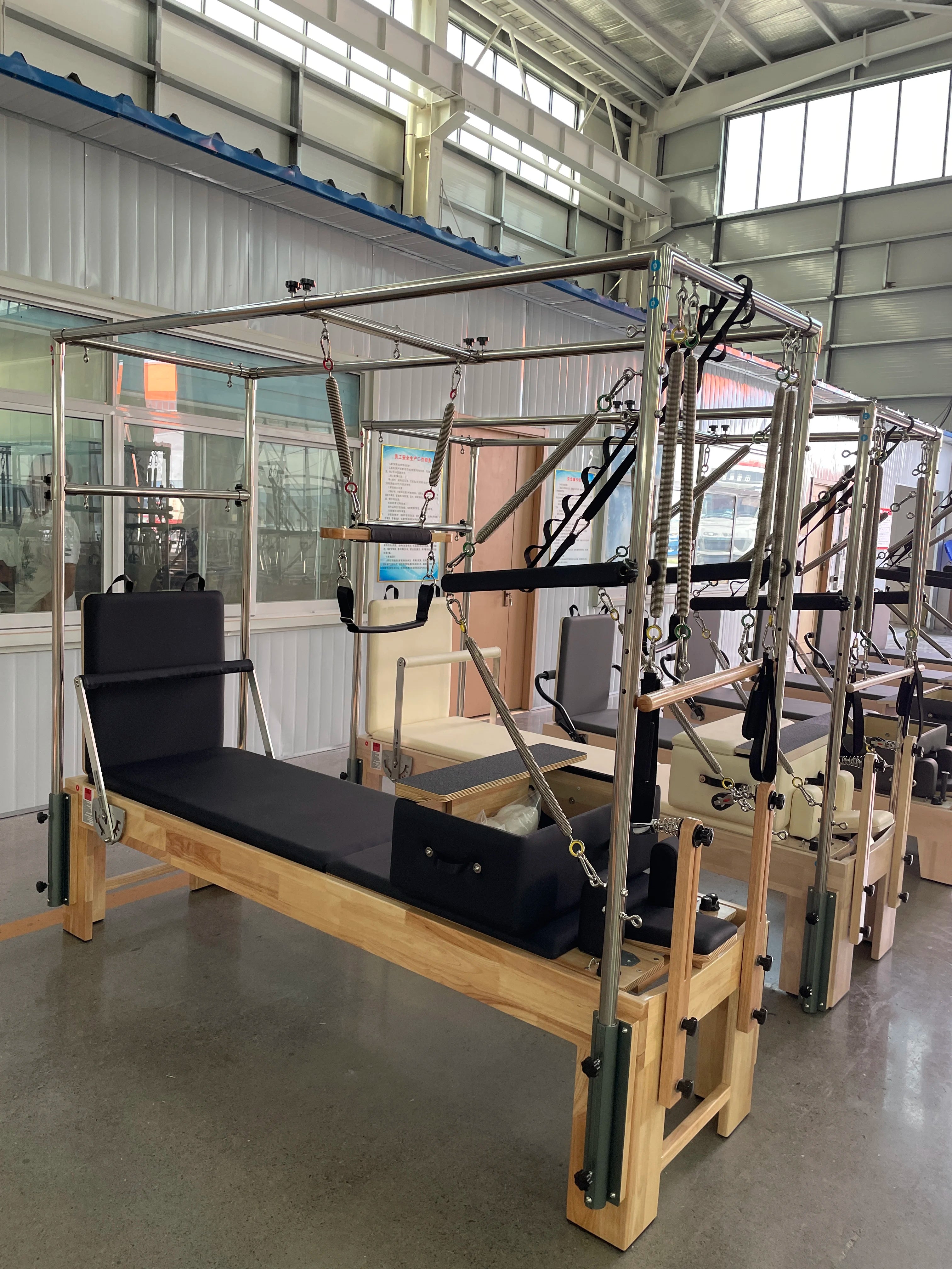 Professional Oak Wood Cadillac Reformer Customizable 228cm