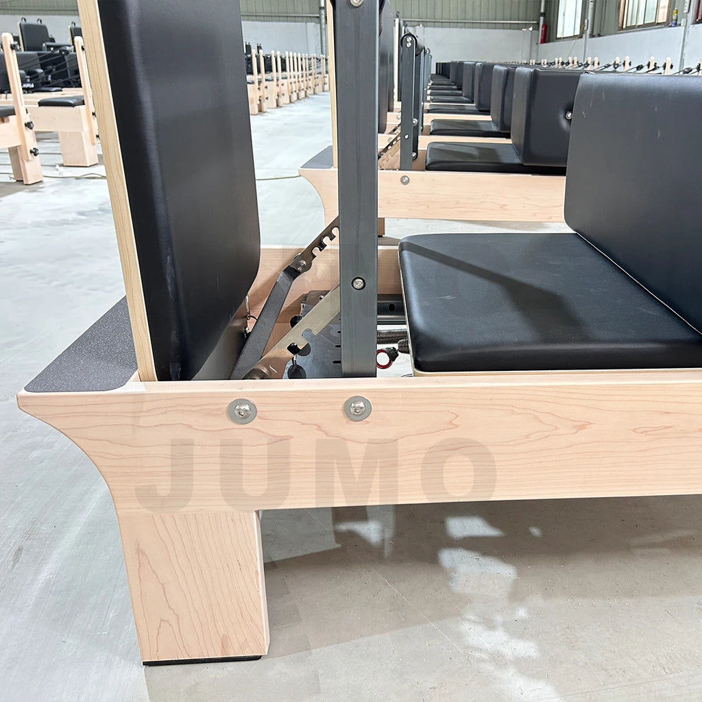 Maple Wood Pilates Reformer Machine Studio Grade Adjustable Resistance