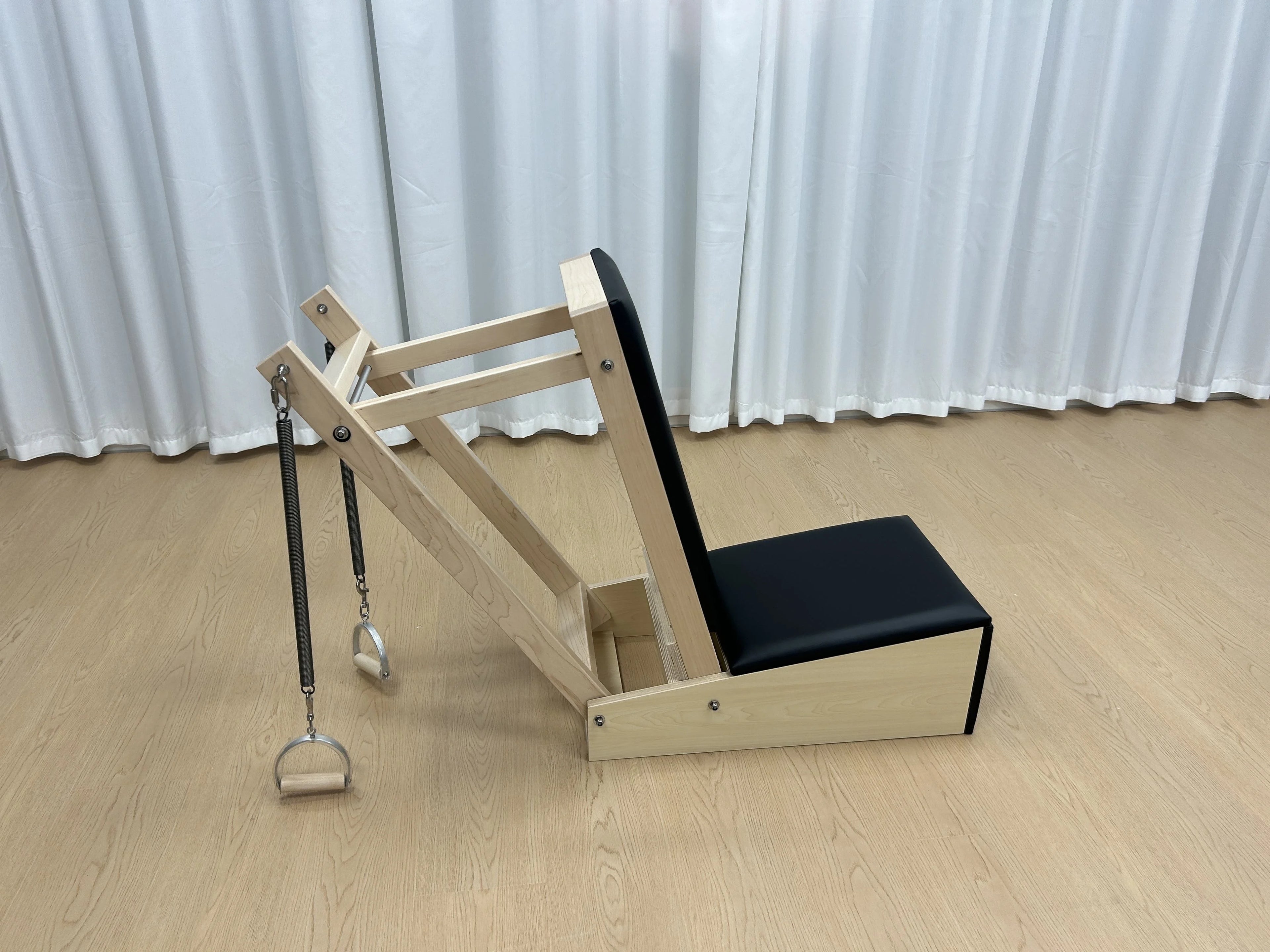 Classic Studio Adjustable Pilates Wunda Chair Maple Wood Frame