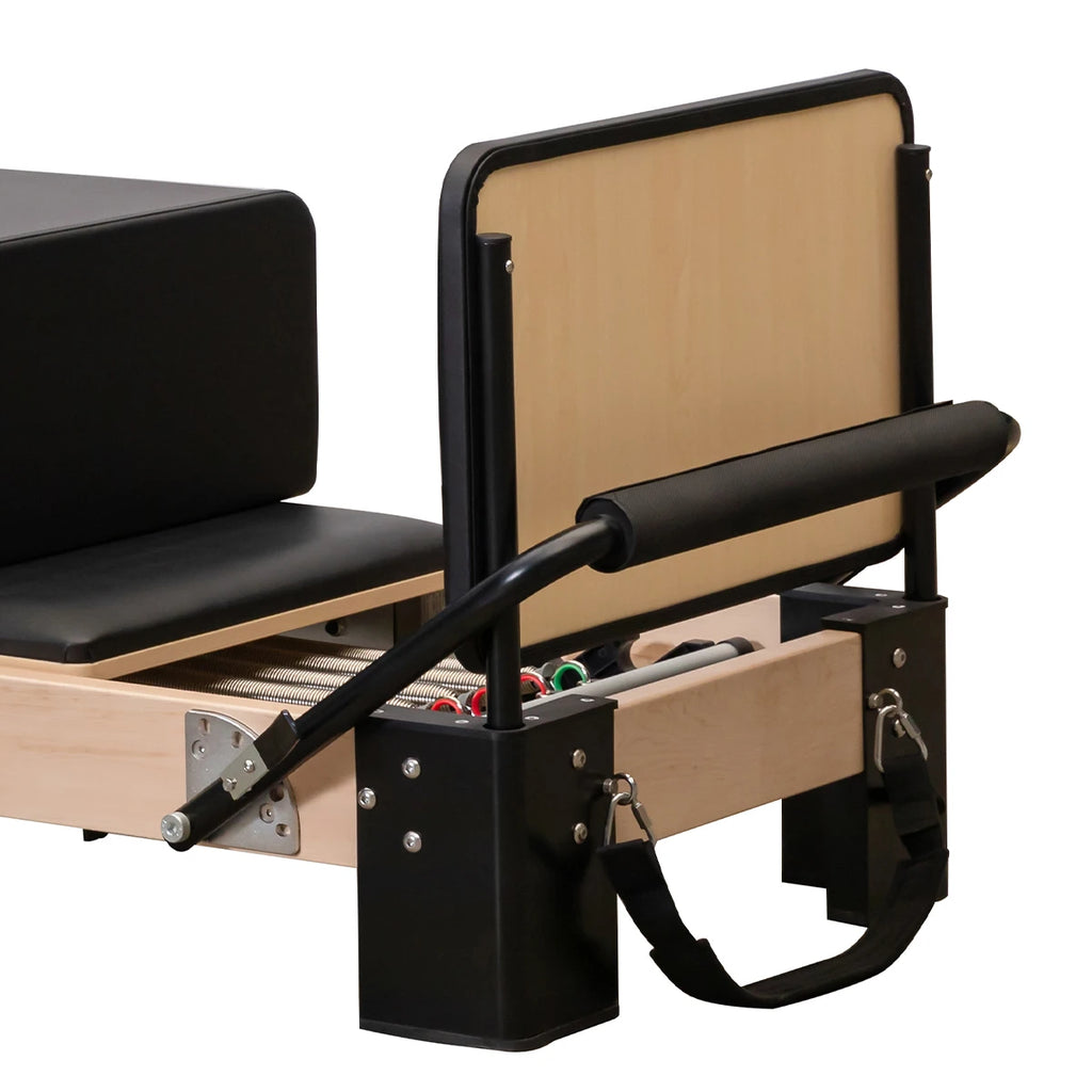 Maple Wood Pilates Reformer Commercial Grade 2580mm Black Finish