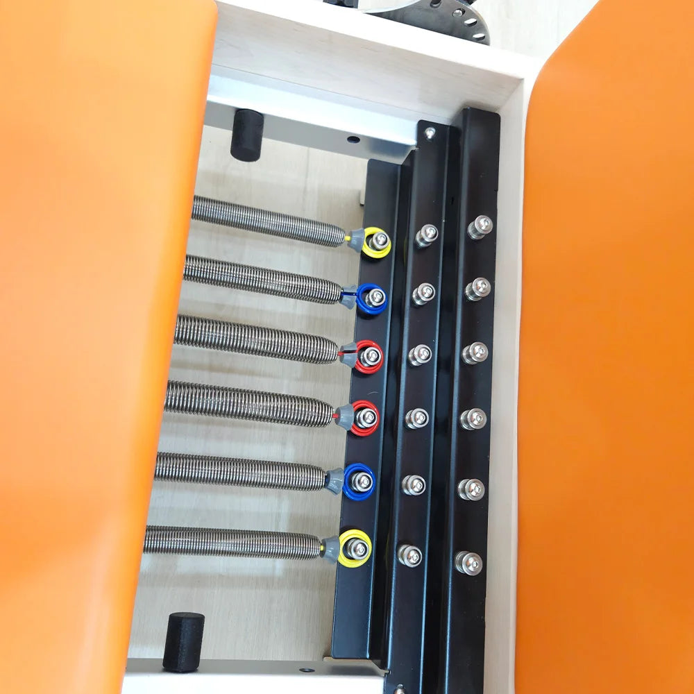 Maple Wood Pilates Reformer Machine Full Track Orange 2325mm