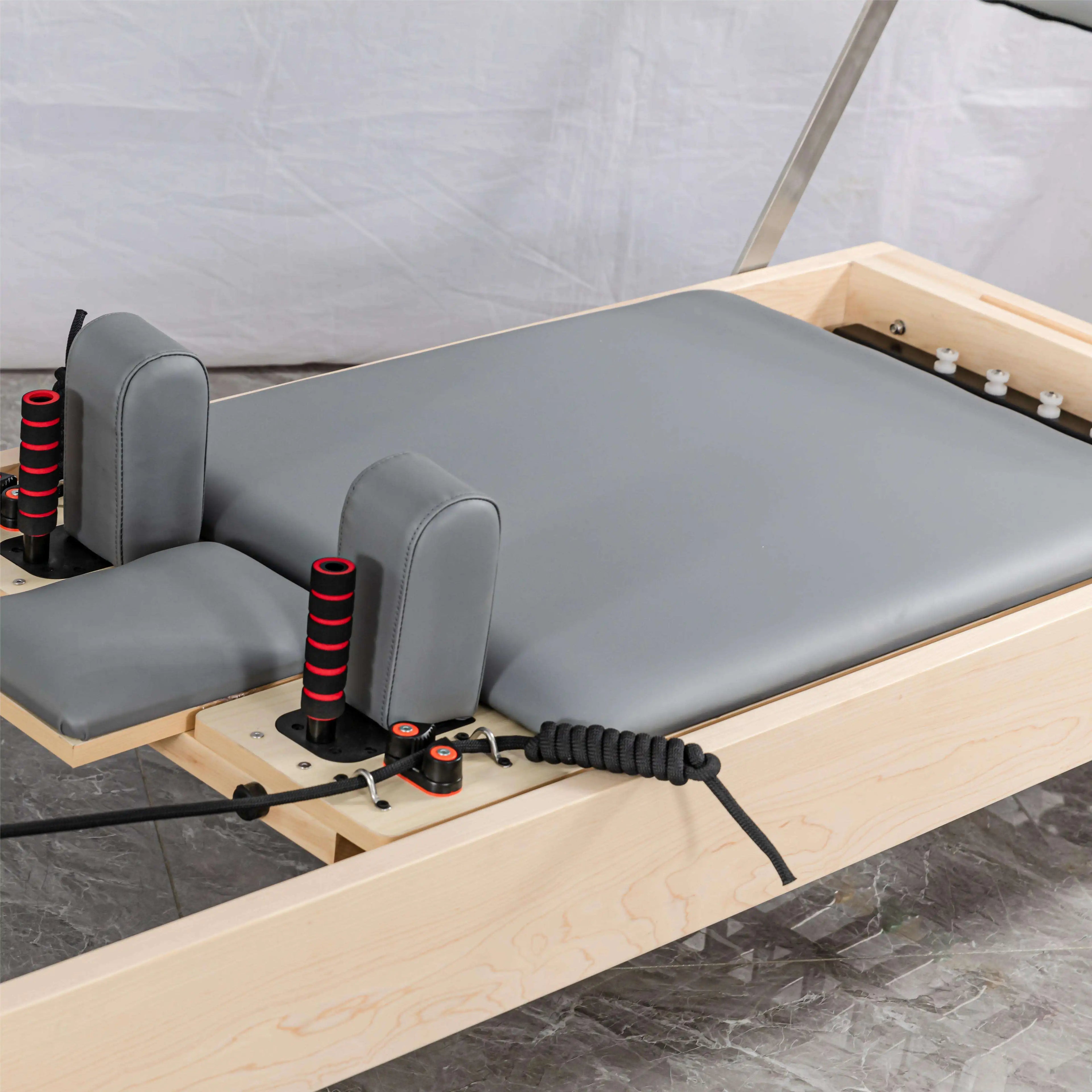 Maple Wood Pilates Reformer With Tower Adjustable Studio Equipment