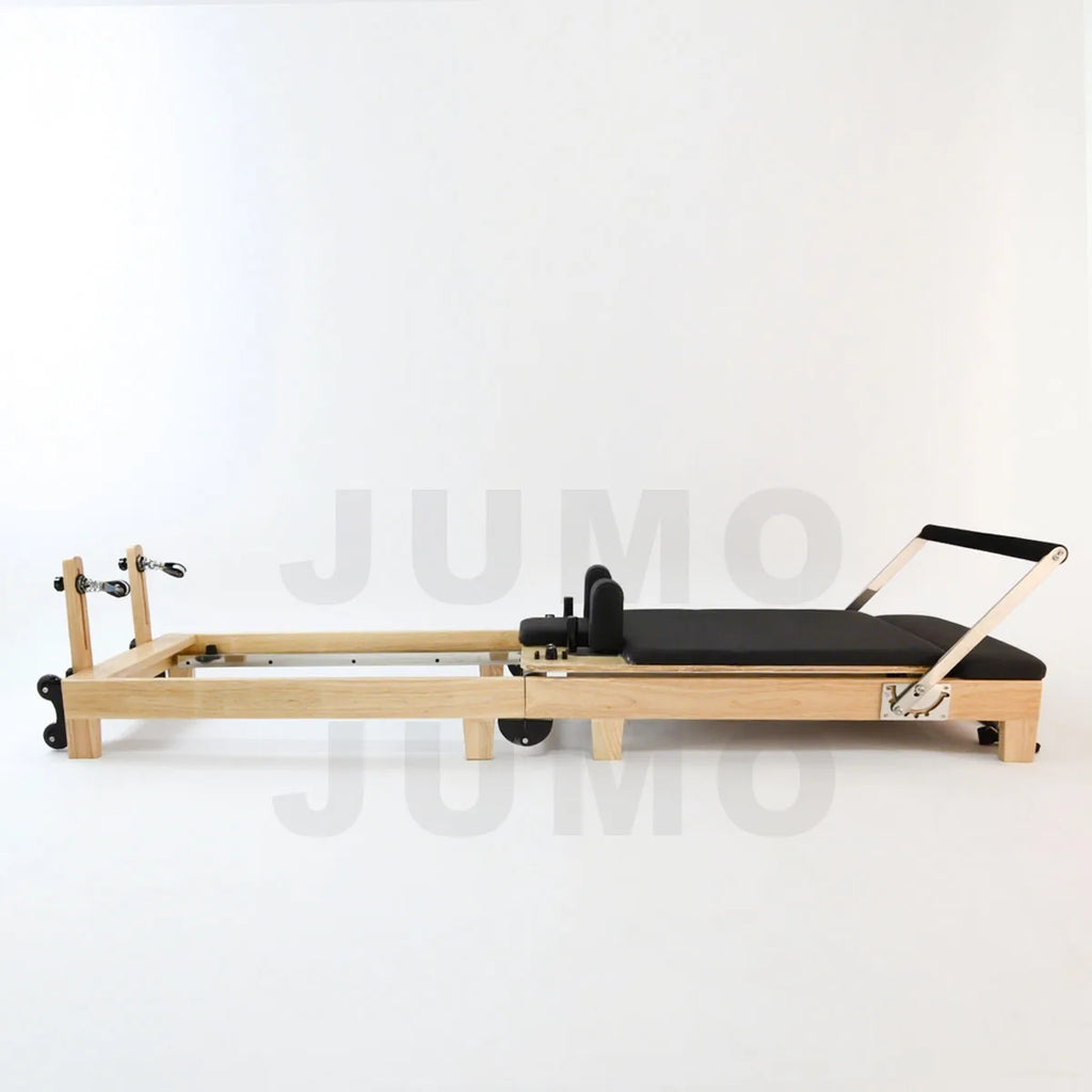 Jumo Oak Wood Pilates Reformer Studio Equipment 2420mm Black