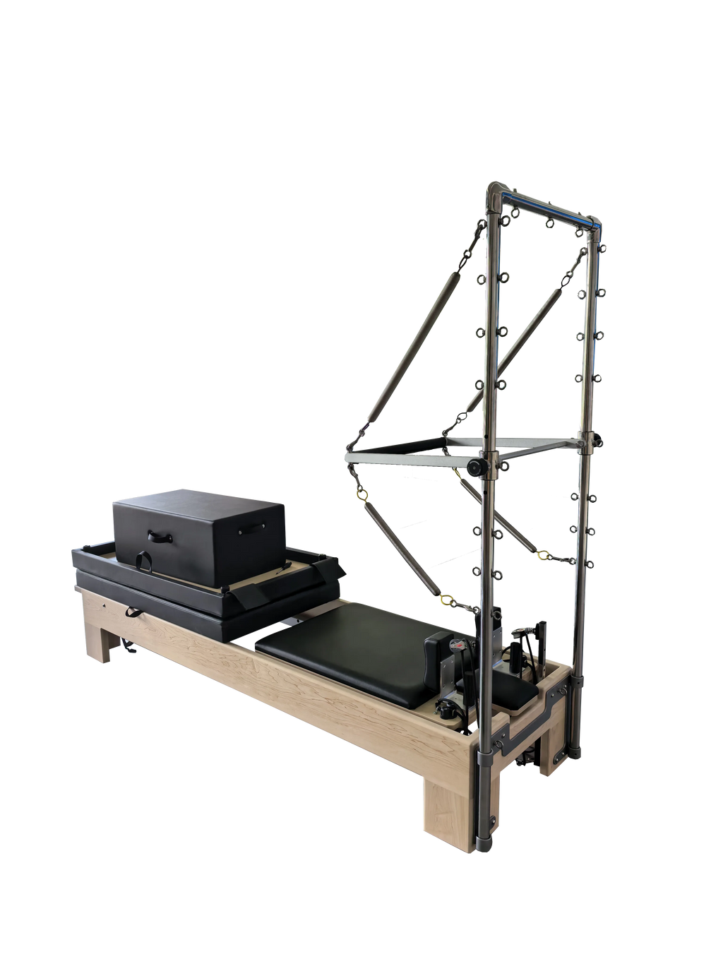 Maple Wood Pilates Reformer Tower Commercial Studio Grade Black