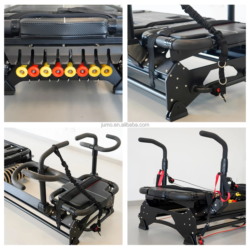 Professional Studio Pilates Reformer Machine Aluminum Alloy 2744mm