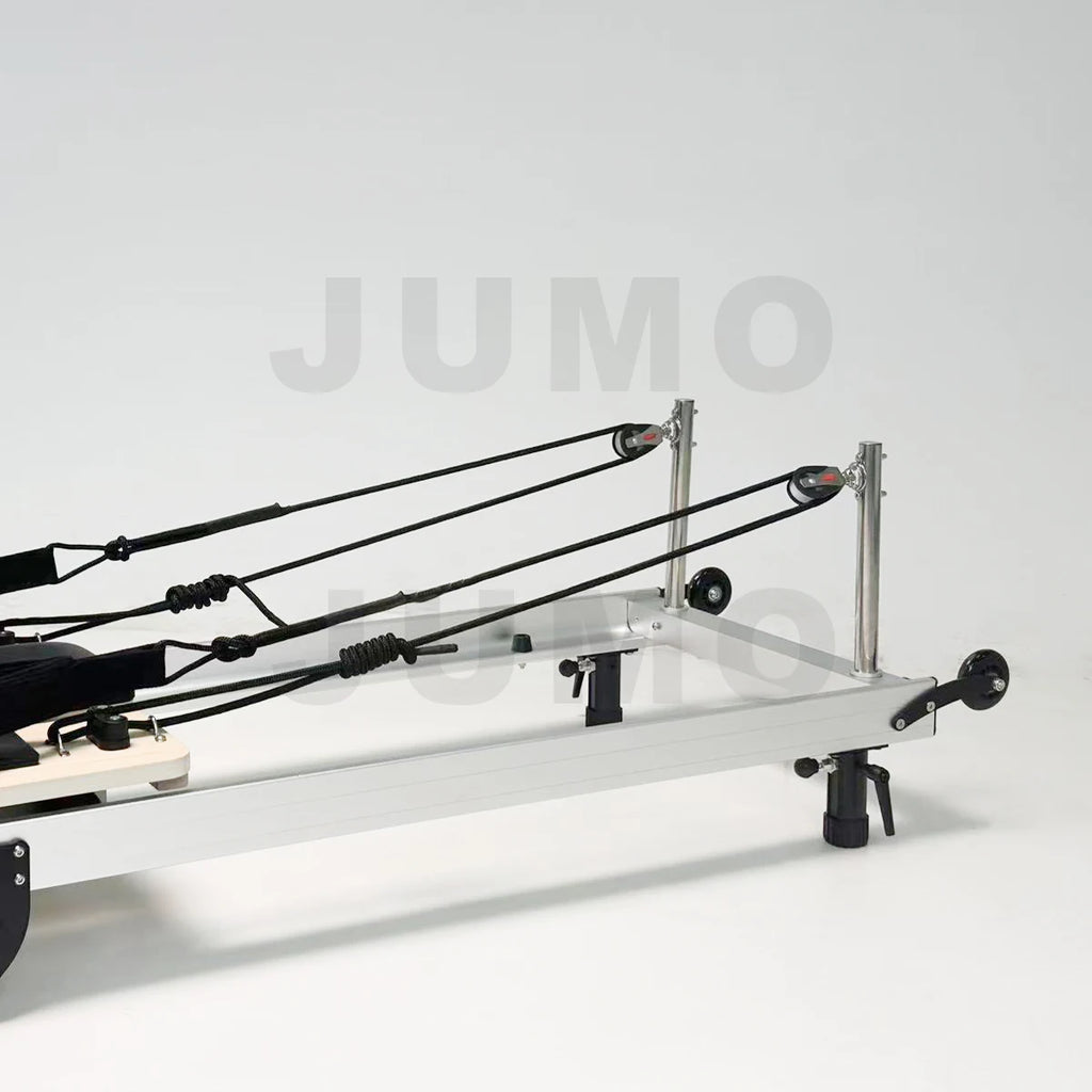 JUMO Foldable Aluminum Pilates Reformer Adjustable Footbar Black