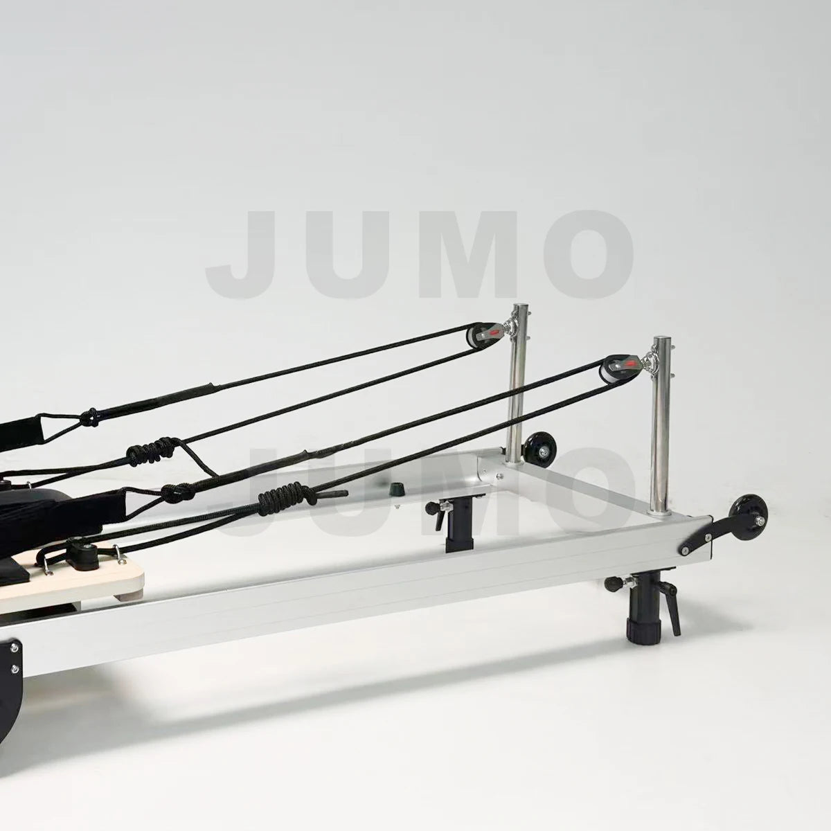 JUMO Foldable Aluminum Pilates Reformer Adjustable Footbar Black