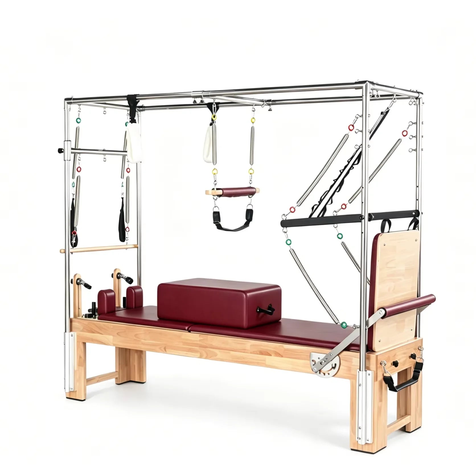 Oak Wood Cadillac Pilates Reformer Machine Full Trapeze