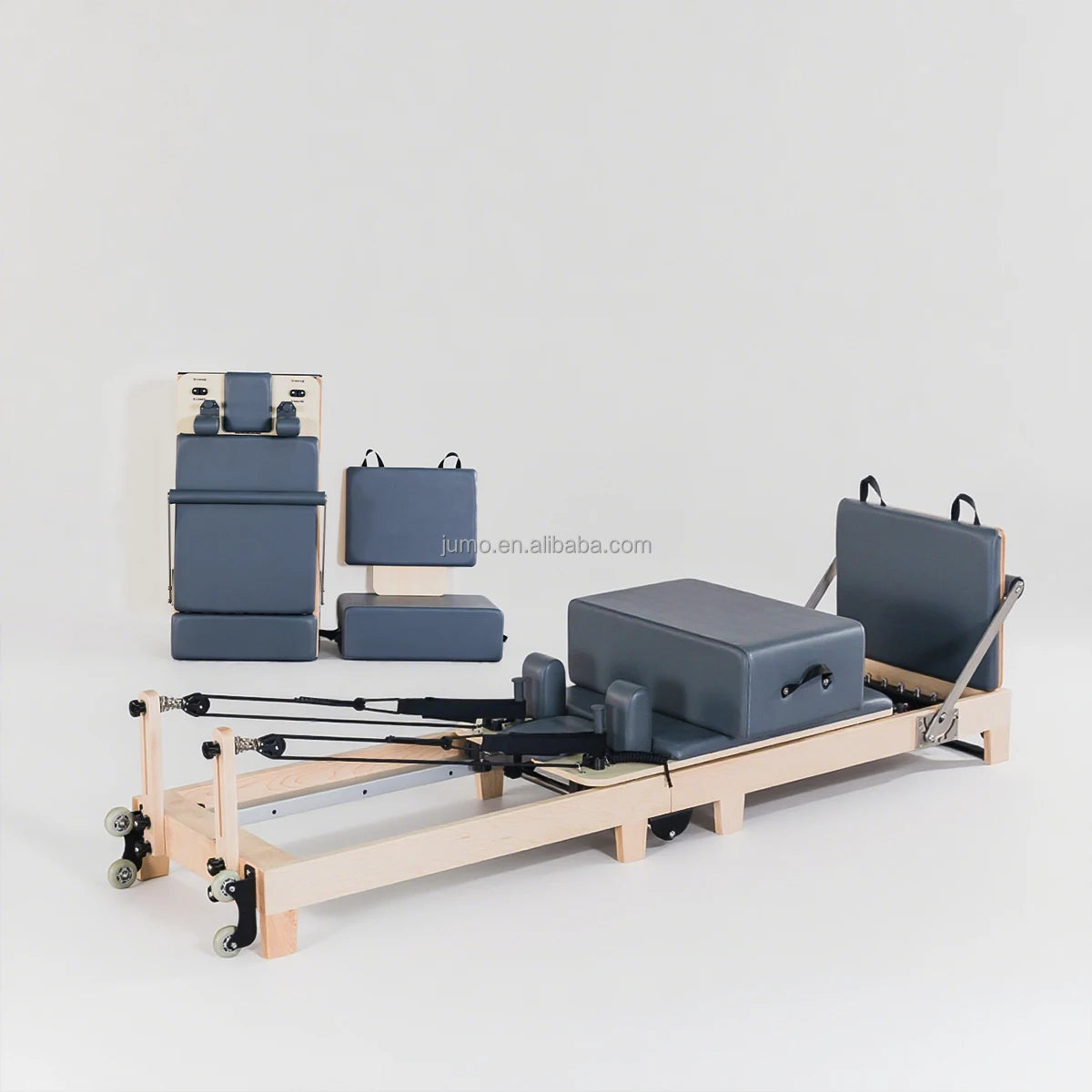 JUMO Foldable Maple Wood Pilates Reformer Home Studio Equipment