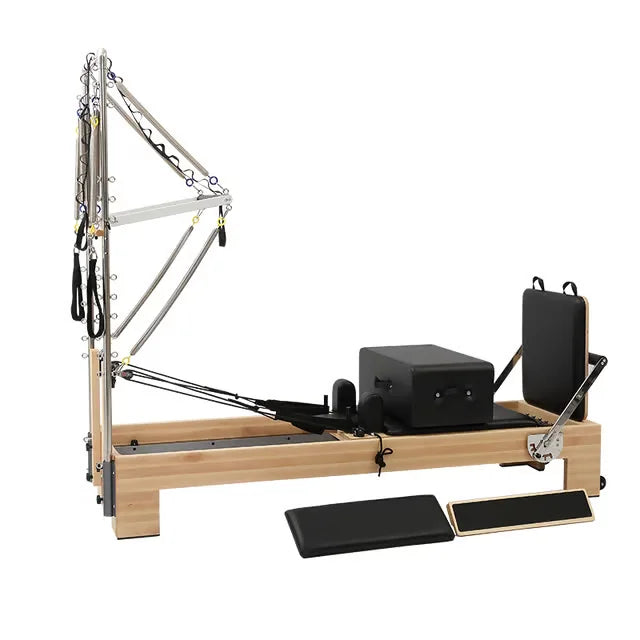 Professional Splicing Maple Wood Pilates Reformer Tower 244cm