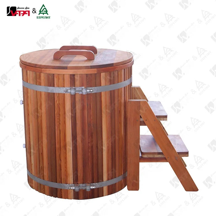 Cedar Barrel Cold Plunge Tub Handcrafted Alfresco Outdoor Living Australia