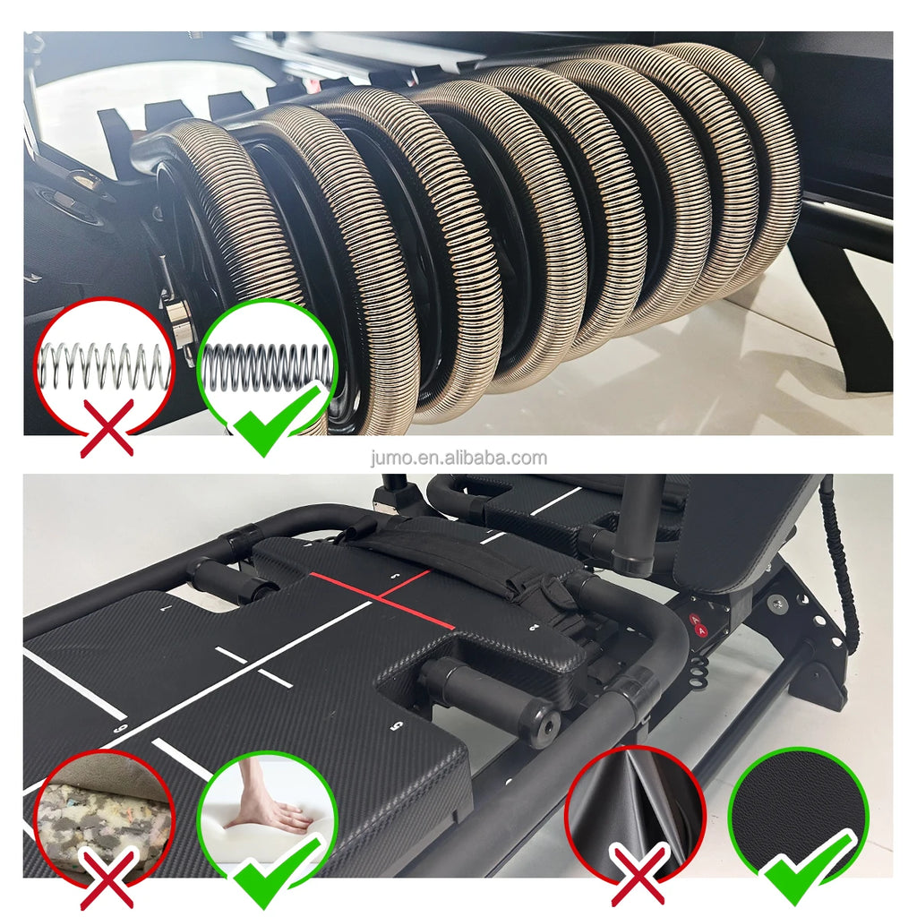 M3K+ Aluminum Pilates Reformer, Commercial Studio Equipment Black