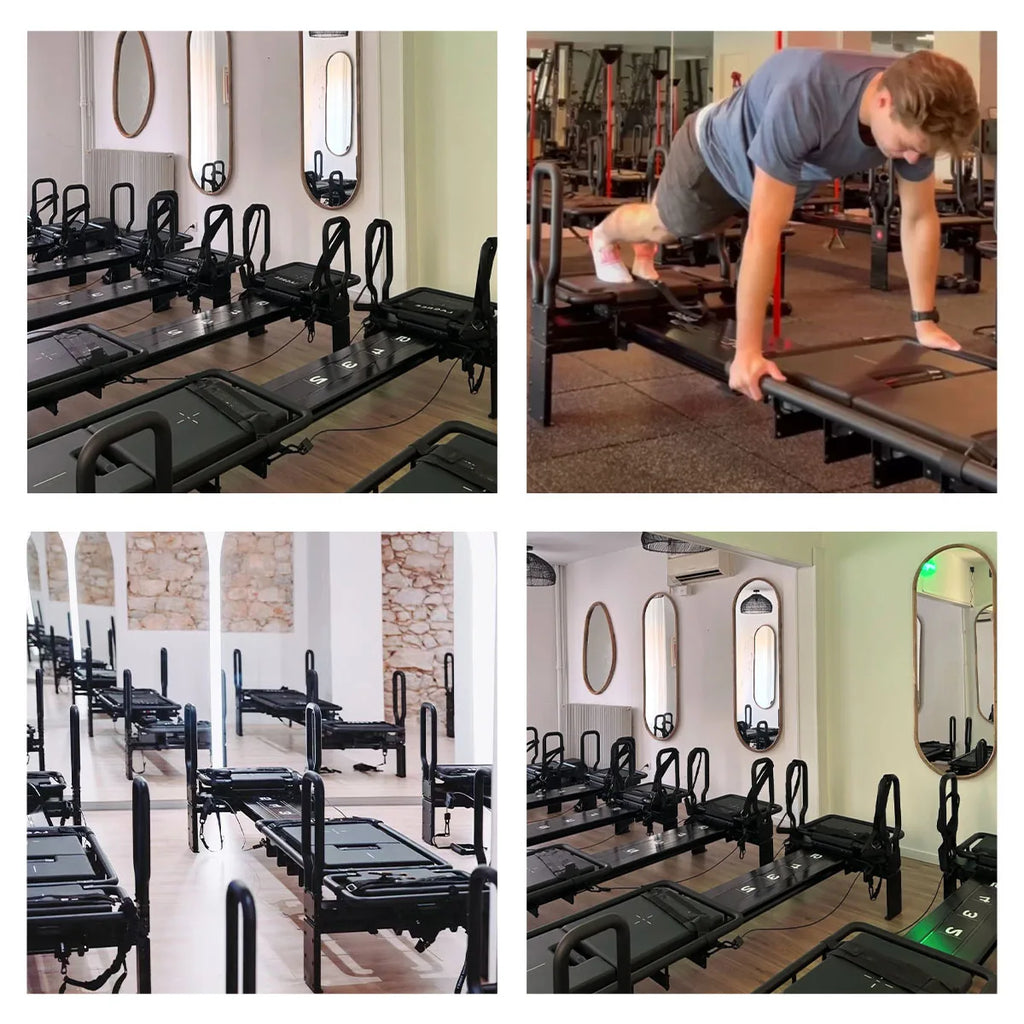 Professional Aluminum Reformer Pilates Machine Studio Grade Black