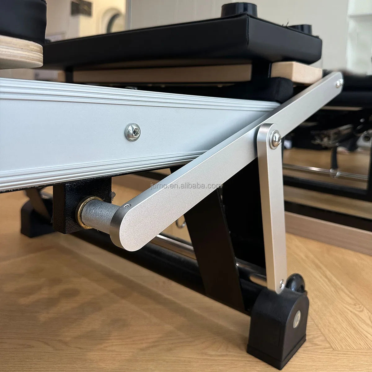 Aluminum Pilates Reformer with Box and Jump Board Black