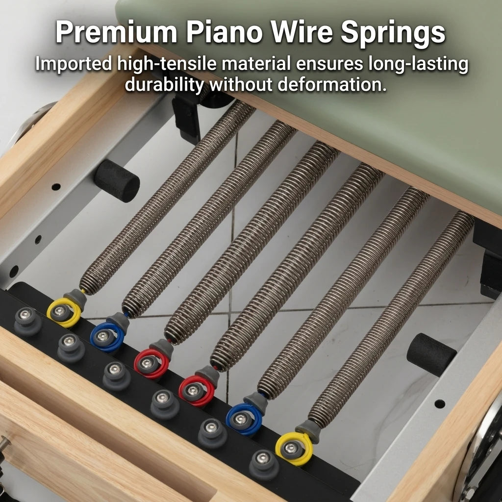 JUMO Folding Oak Wood Pilates Reformer Portable Studio Equipment