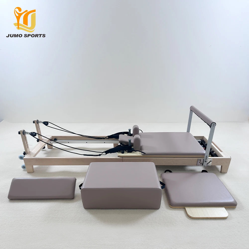 JUMO FW02 Foldable Maple Wood Pilates Reformer Black
