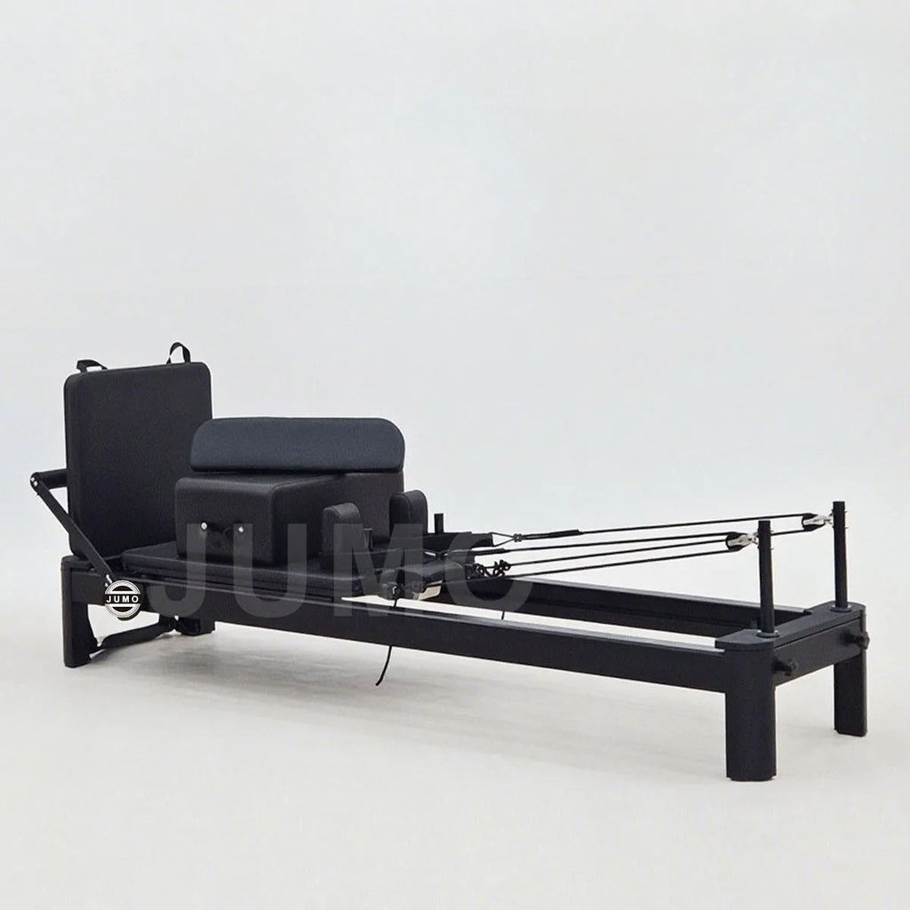 Aluminum Pilates Reformer with Microfiber Leather Carriage Black