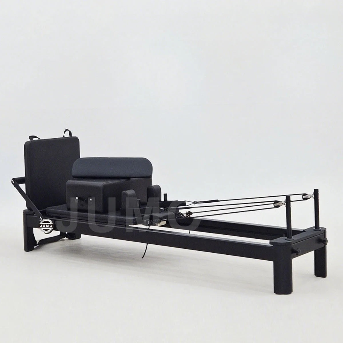 Aluminum Pilates Reformer with Microfiber Leather Carriage Black