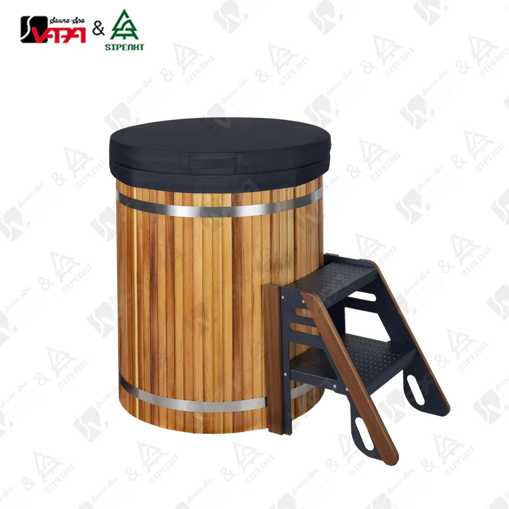 Red Cedar Cold Plunge Barrel Architectural Alfresco Outdoor Living Australia