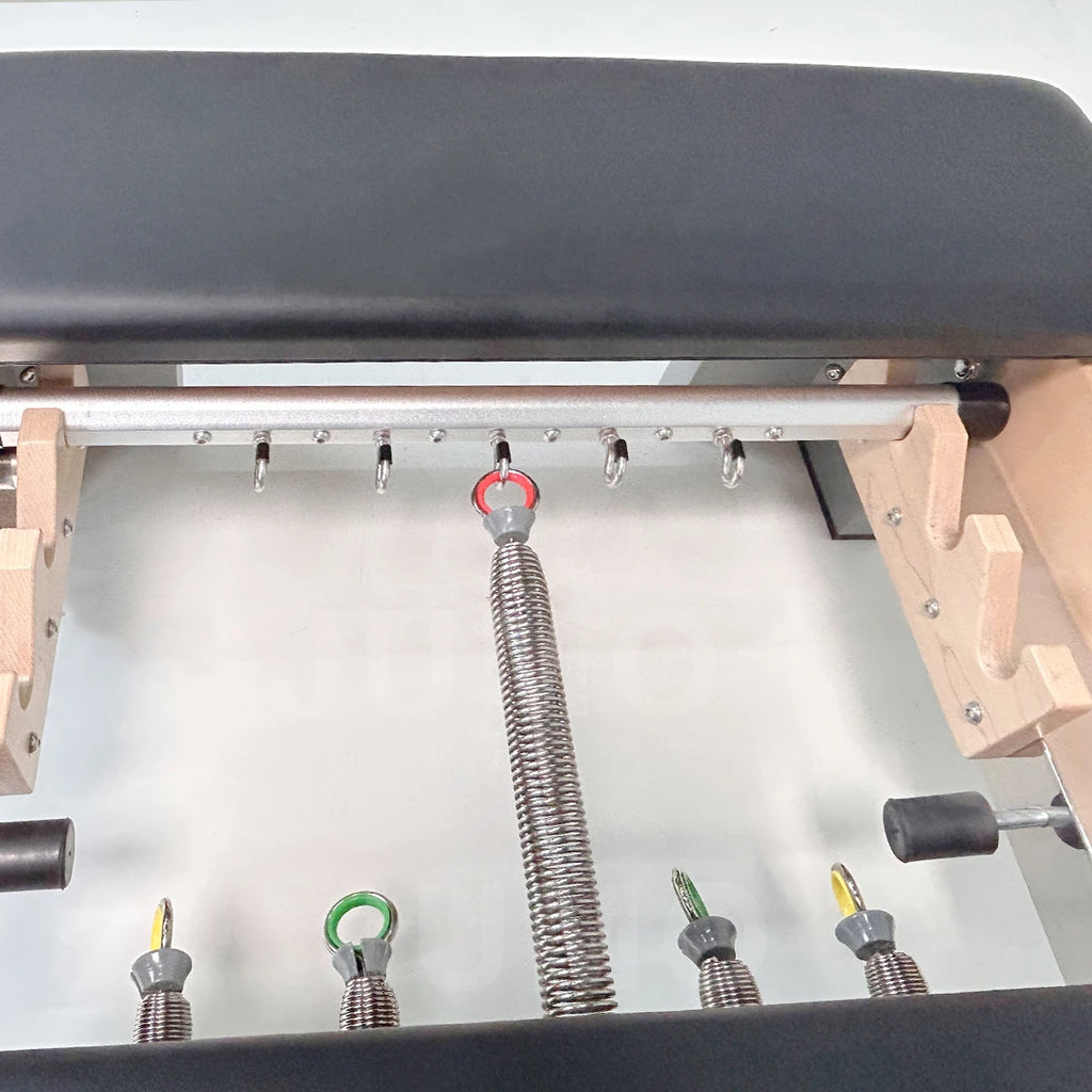 Professional Beech Wood Pilates Reformer Adjustable Footbar 2360mm