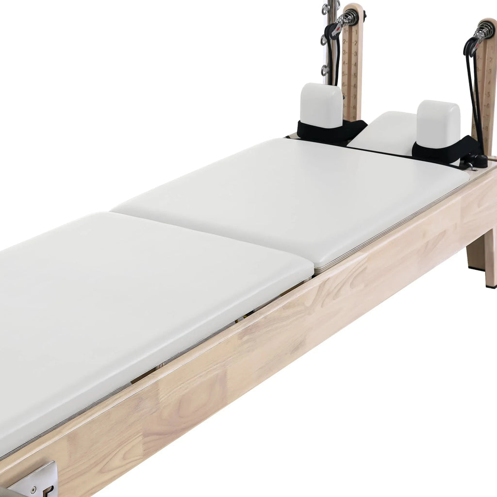 Oak Wood Pilates Reformer Tower with Professional Studio Carriage