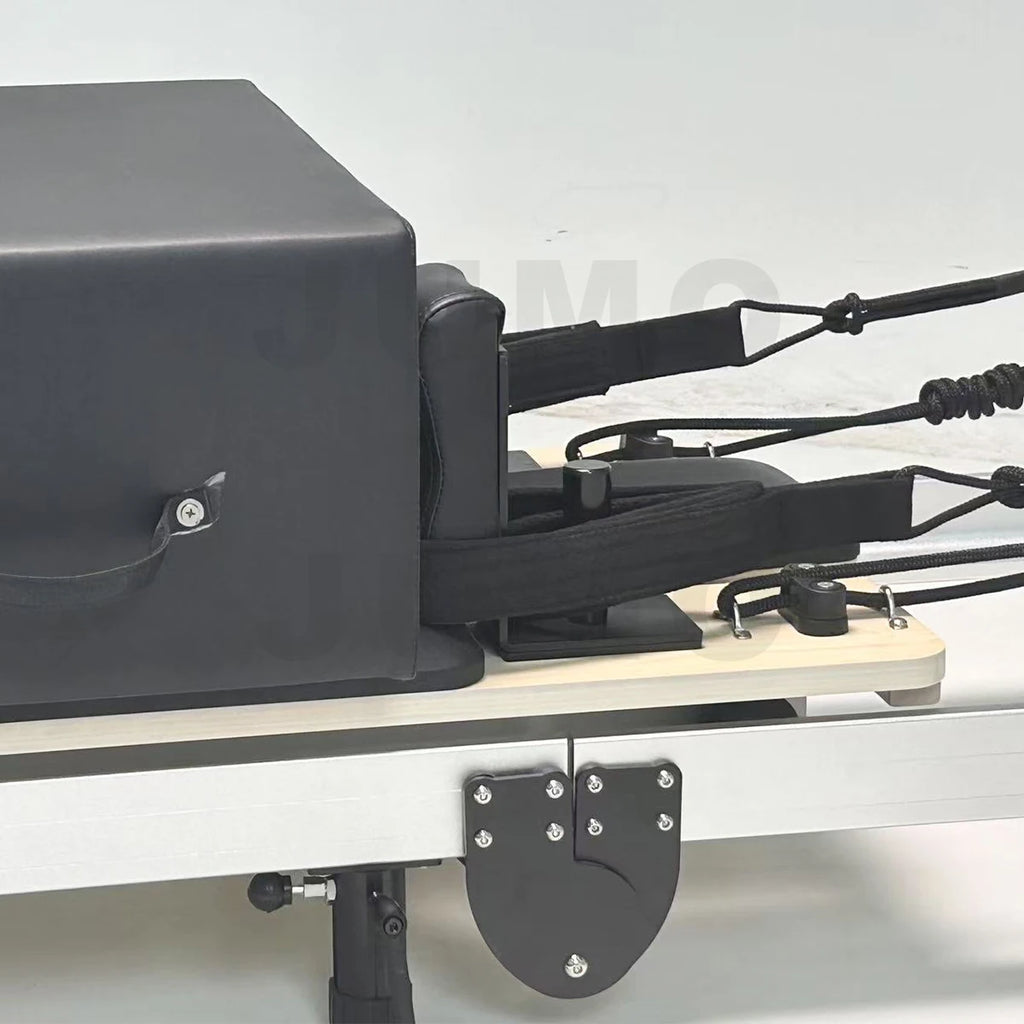 JUMO Foldable Aluminum Pilates Reformer Adjustable Footbar Black
